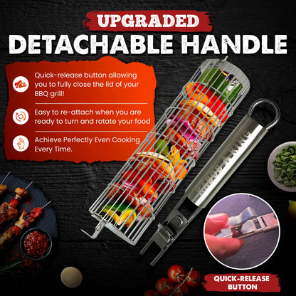 KABOB KING™ - Grilling Baskets with Detachable Handle