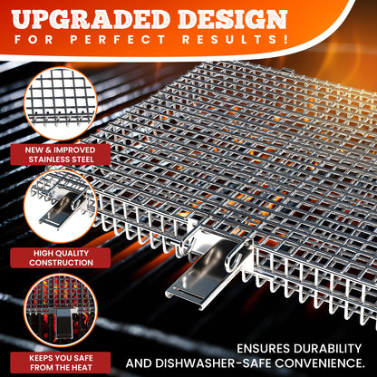 KABOB KING™ - Grilling Baskets with Detachable Handle